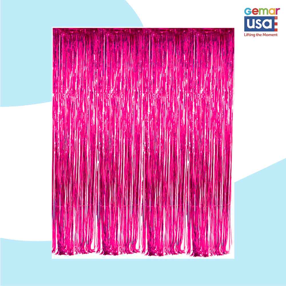 Fushia Foil Party Curtain 36x96 inch 772374 Gemar Usa