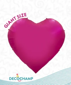 GIANT DECO HEART HOT PINK 68IN