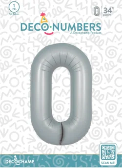 DECO NUMBER 0 GREY 34IN
