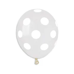 AS50 #157 CLEAR-WHITE POLKA DOTS 921304 5IN