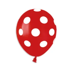 AS50 #157 RED-WHITE POLKA DOTS 921373 5IN