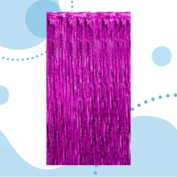 FOIL FRINGE DOOR CURTAIN FUCHSIA 772374 (36X96IN)