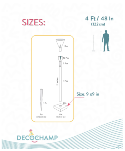 DECO BASE PLASTIC D-PB-C48 (9X9X48IN)