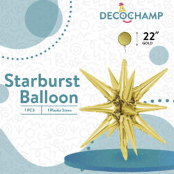DECO STARBURST GOLD 22IN