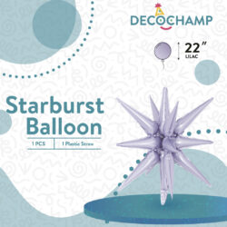 DECO STARBURST LILAC 22IN