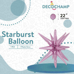 DECO STARBURST LT. PINK 22IN