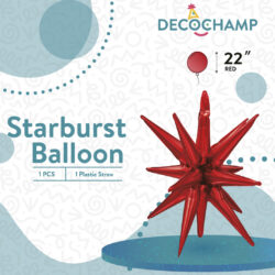 DECO STARBURST RED 22IN