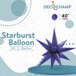 DECO STARBURST PURPLE 40IN