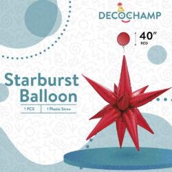 DECO STARBURST RED 40IN