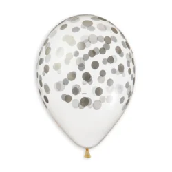 GS120 #752 CRYSTAL CLEAR SILVER CONFETTI 924626 13IN