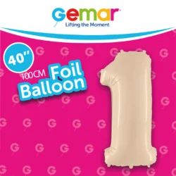 GEMAR NUMBER SATIN CREAM 1 171013 40" (5 UNITS)