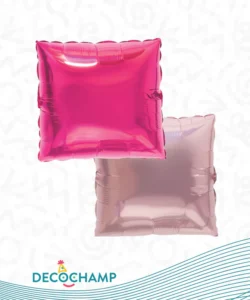 DECO SQUARE HOT PINK & BABY PINK 24IN