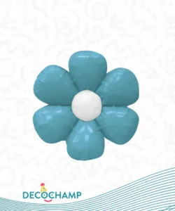 DECO FLOWER TURQUOISE 24IN