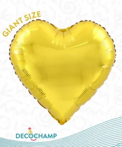 GIANT DECO HEART GOLD 68IN