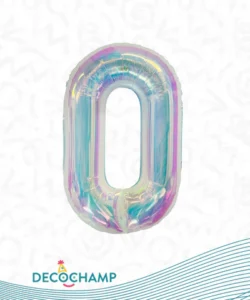 DECO NUMBER 0 IRIDESCENT 34IN