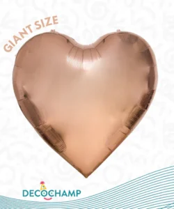 GIANT DECO HEART ROSE GOLD 68IN