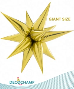 DECO GIANT STARBURST  GOLD 60IN