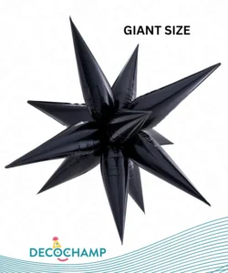 DECO GIANT STARBURST  BLACK 60IN