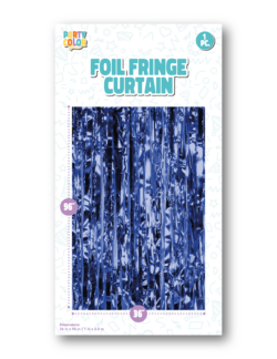 FOIL FRINGE DOOR CURTAIN BLUE GLOSS FC-025959