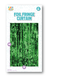 FOIL FRINGE DOOR CURTAIN GREEN GLOSS FC-025966