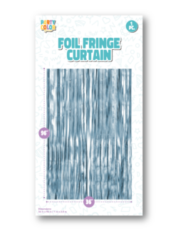FOIL FRINGE DOOR CURTAIN LT. BLUE MATTE FC-025997