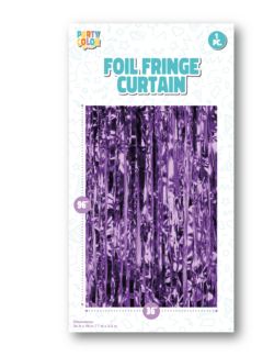 FOIL FRINGE DOOR CURTAIN PURPLE FC-026017