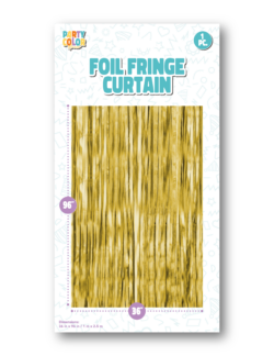 FOIL FRINGE DOOR CURTAIN GOLD MATTE FC-025935