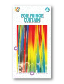 FOIL FRINGE DOOR CURTAIN GRADIENT BLUE-RED FC-026062