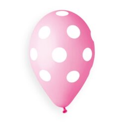 GS110 #157 ROSE-WHITE POLKA DOT 923308 12IN