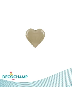 DECO HEART 4IN CHAMPAGNE