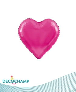DECO HEART 24IN HOT PINK