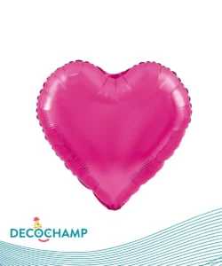 DECO HEART 36IN HOT PINK