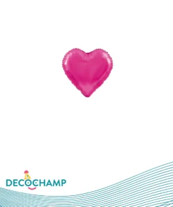 DECO HEART 4IN HOT PINK