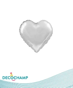 DECO HEART 18IN SILVER