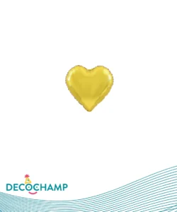 DECO HEART 4IN GOLD