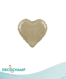 DECO HEART 18IN CHAMPAGNE