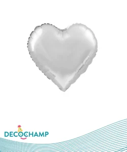 DECO HEART 24IN SILVER