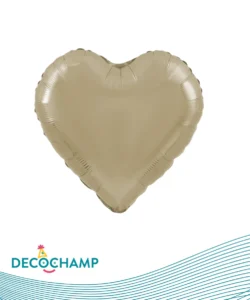 DECO HEART 36IN CHAMPAGNE