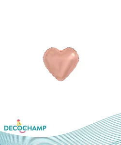 DECO HEART 4IN ROSE GOLD