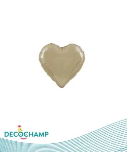 DECO HEART 9IN CHAMPAGNE