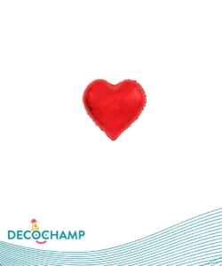 DECO HEART 4IN RED