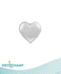 DECO HEART 9IN SILVER