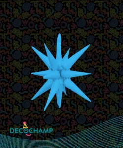 DECO STARBURST NEON BLUE 22IN