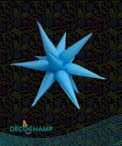DECO STARBURST NEON BLUE 40IN