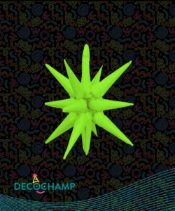 DECO STARBURST NEON GREEN 22IN