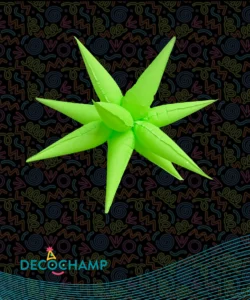 DECO STARBURST NEON GREEN 40IN