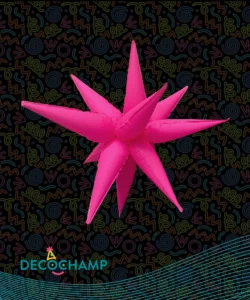 DECO STARBURST NEON PINK 40IN