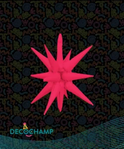DECO STARBURST NEON RED 22IN