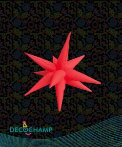 DECO STARBURST NEON RED 26IN