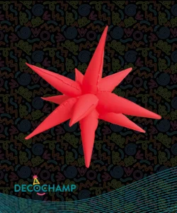 DECO STARBURST NEON RED 40IN